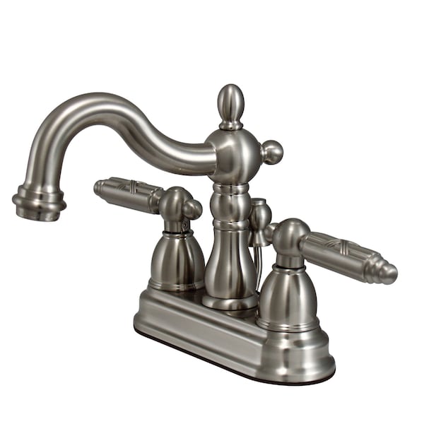 4" Centerset Bathroom Faucet, Brushed Nickel